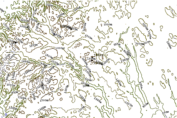 Mountain peaks around Storsmeden