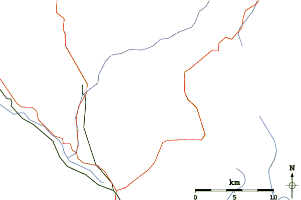 Roads and rivers around Storžiè