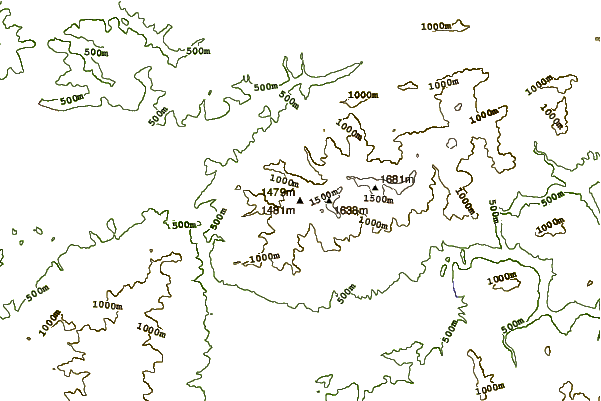 Mountain peaks around Stratenec