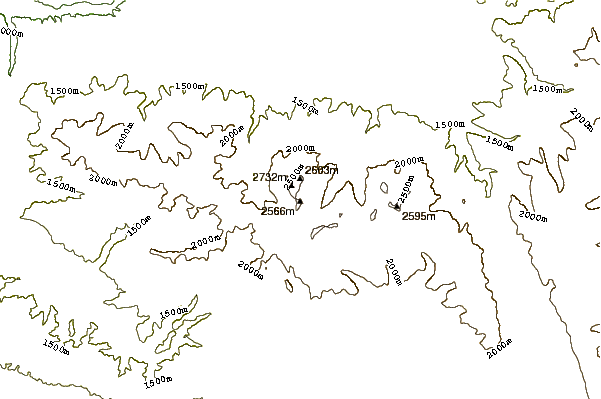 Mountain peaks around Strawberry Mountain