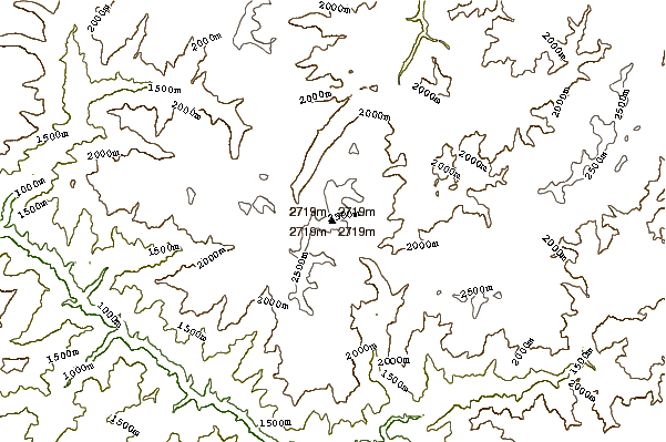 Mountain peaks around Stripe Mountain