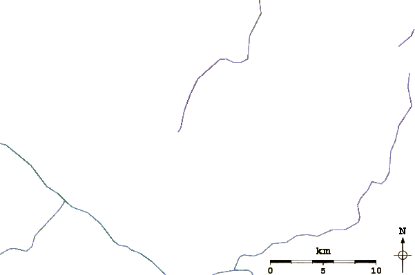 Roads and rivers around Stripe Mountain