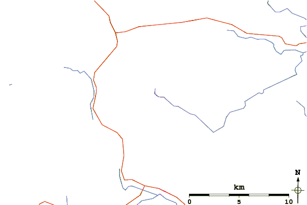 Roads and rivers around Stùc a' Chroin