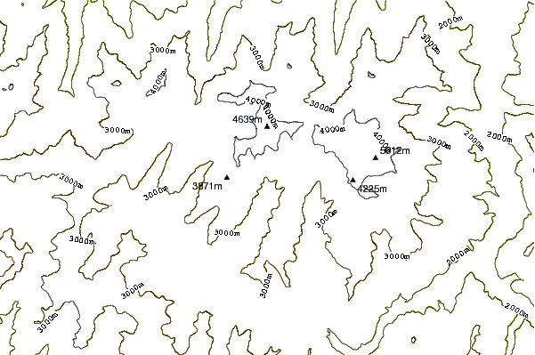 Mountain peaks around Suatisi