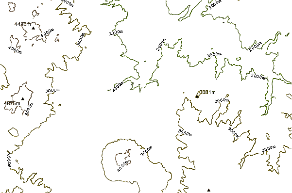 Mountain peaks around Sucre