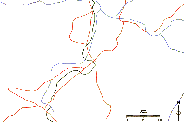 Roads and rivers around Sucre