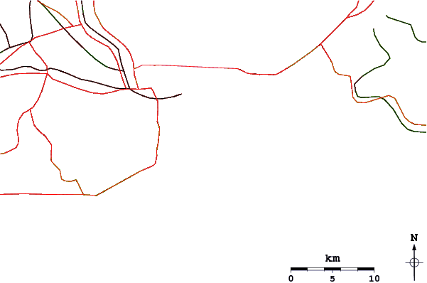 Roads and rivers around Sugar Loaf Mountain