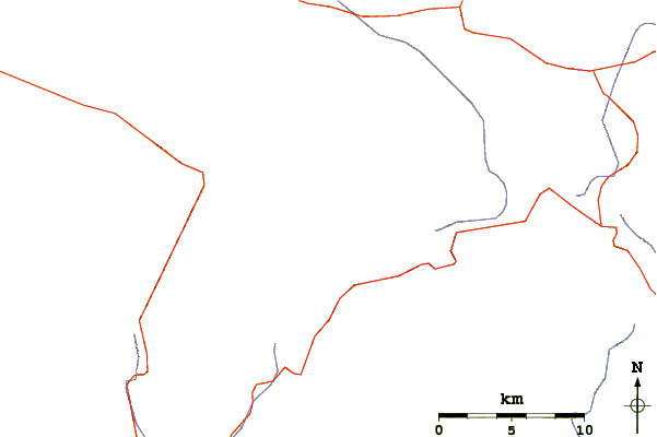 Roads and rivers around Sugar Mountain (North Carolina)