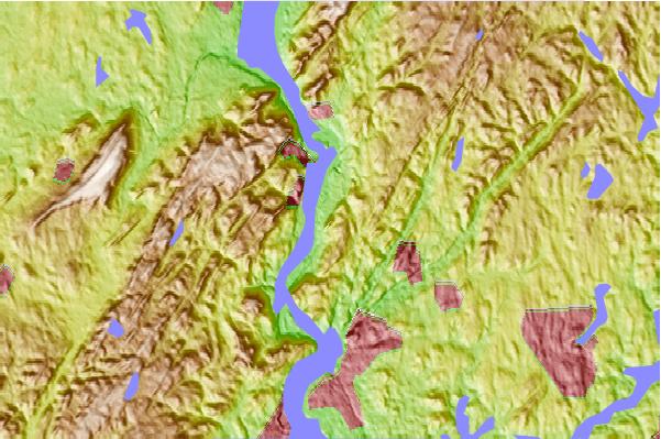 Surf breaks located close to Sugarloaf Hill (Hudson Highlands)