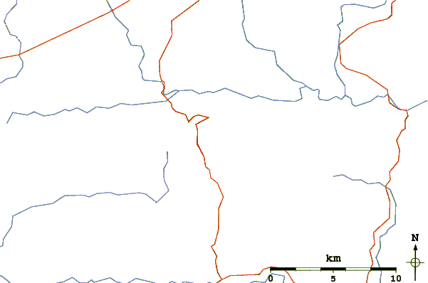 Roads and rivers around Sugarloaf Hill (Knockmealdowns)