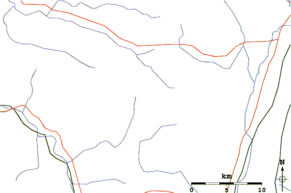 Roads and rivers around Sugarloaf Mountain (Greene County, New York)