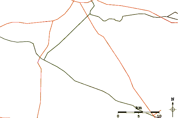 Roads and rivers around Sugarloaf Mountain (Maryland)