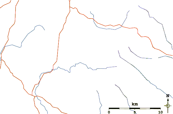 Roads and rivers around Sugarloaf (West Wicklow)