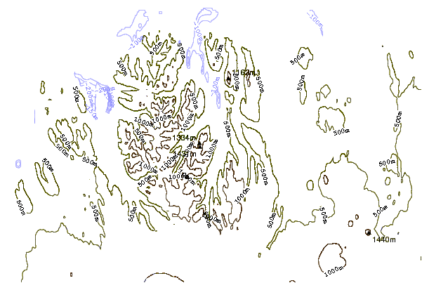 Mountain peaks around Súlur