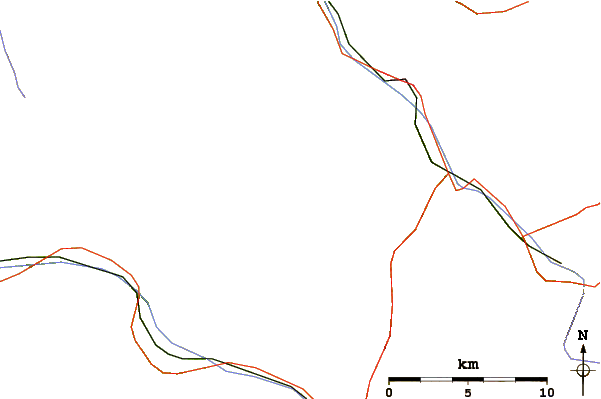 Roads and rivers around Sulzfluh