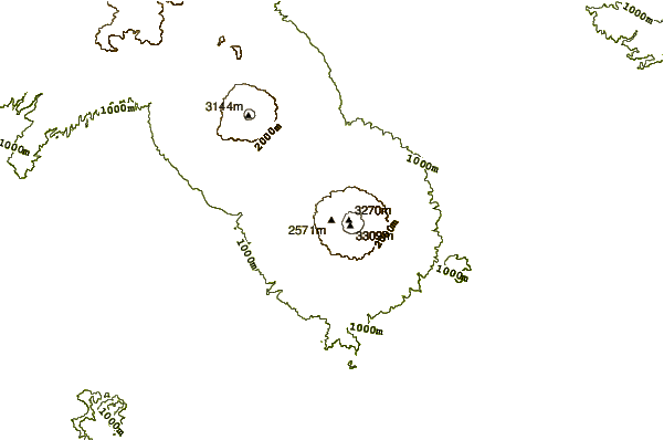 Mountain peaks around Sumbing