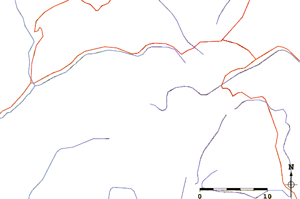 Roads and rivers around Summit Peak