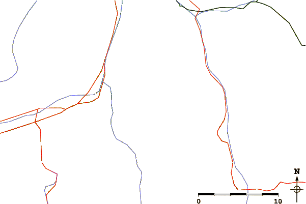 Roads and rivers around Sur Carungas