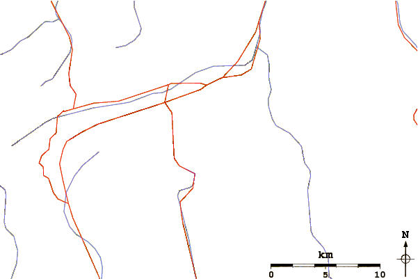 Roads and rivers around Surettahorn