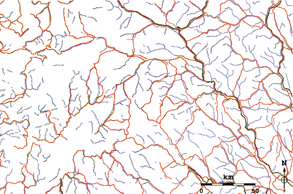 Roads and rivers around Surtningssue