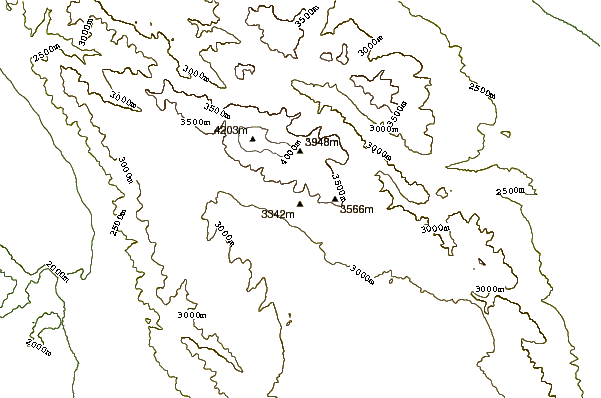 Mountain peaks around Sutay Uul