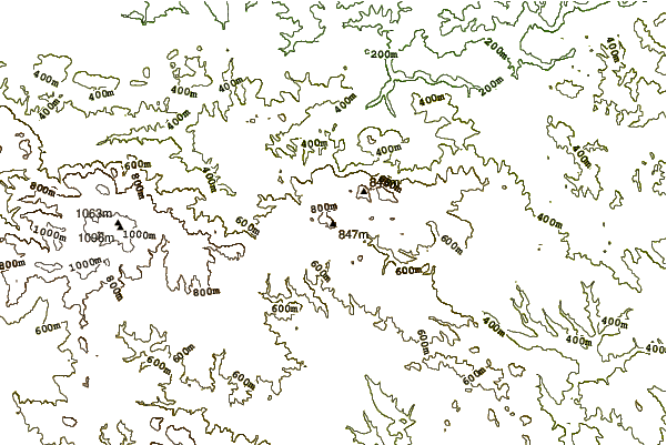 Mountain peaks around Suvobor