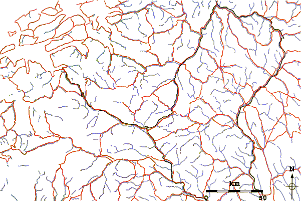 Roads and rivers around Svanatindan