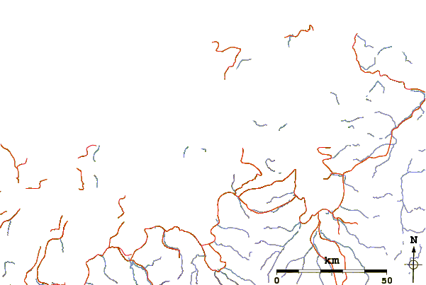 Roads and rivers around Svartfjellet, Loppa