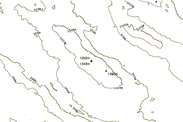 Mountain peaks around Svilaja