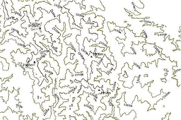 Mountain peaks around Svoni