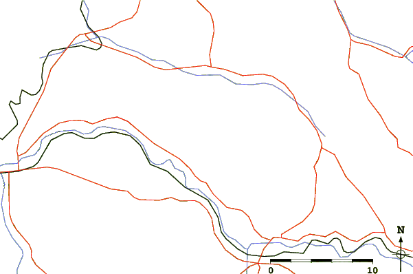 Roads and rivers around Svrljig Mountains