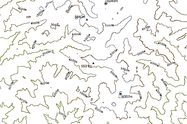 Mountain peaks around Swargarohini