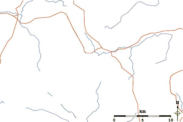 Roads and rivers around Swinside (Derwent Water)