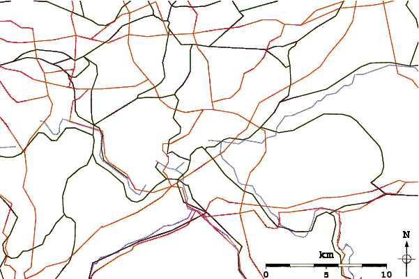 Roads and rivers around Syberg