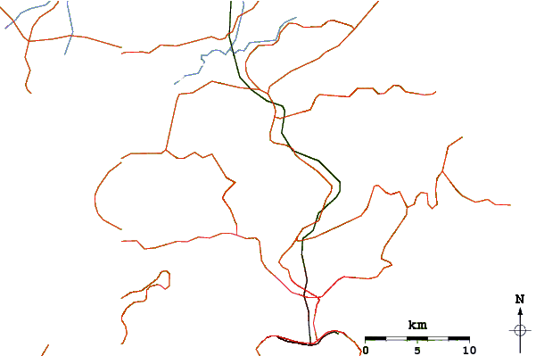 Roads and rivers around Sze Fong Shan (四方山)