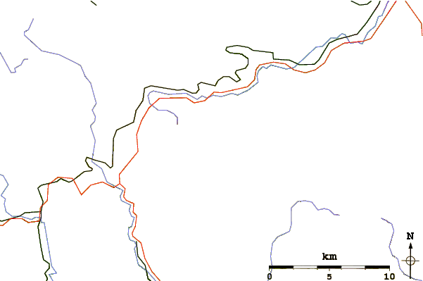 Roads and rivers around Szrenica