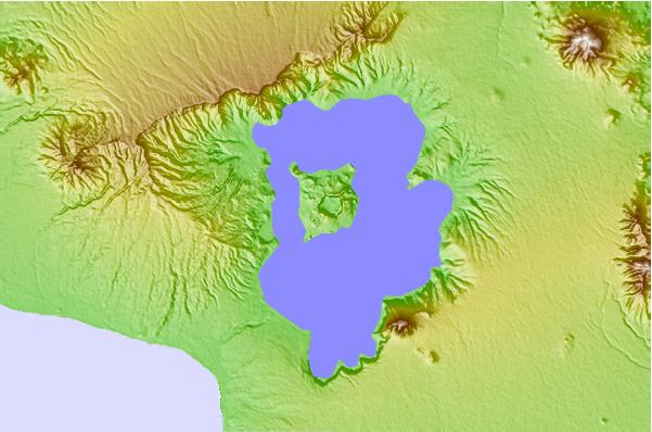 Surf breaks located close to Taal Volcano