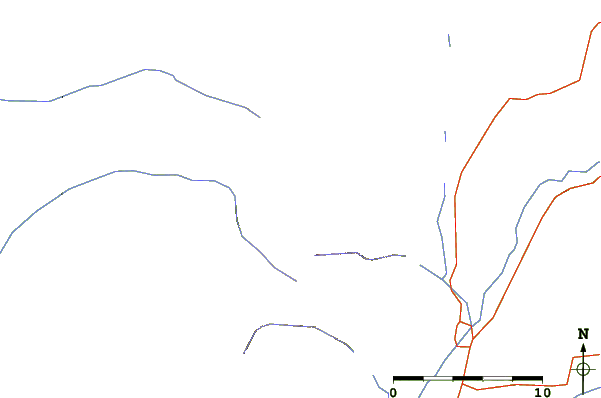 Roads and rivers around Table Mountain (Wyoming)