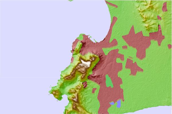 Surf breaks located close to Table Mountain