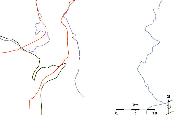 Roads and rivers around Table Rock