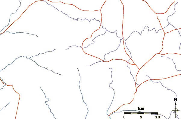 Roads and rivers around Tadiandamol