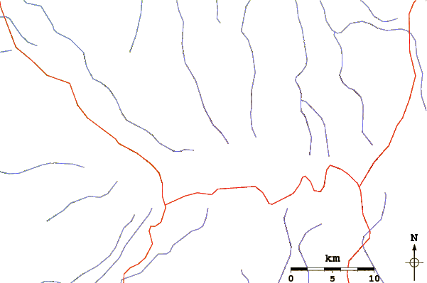 Roads and rivers around Tahat