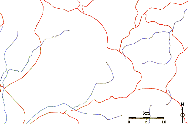 Roads and rivers around Tajumulco