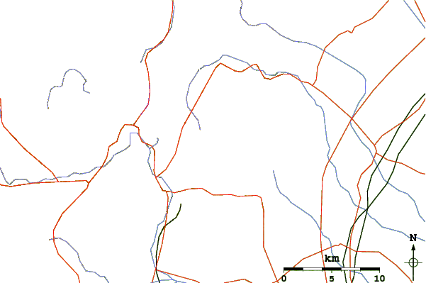 Roads and rivers around Takahara