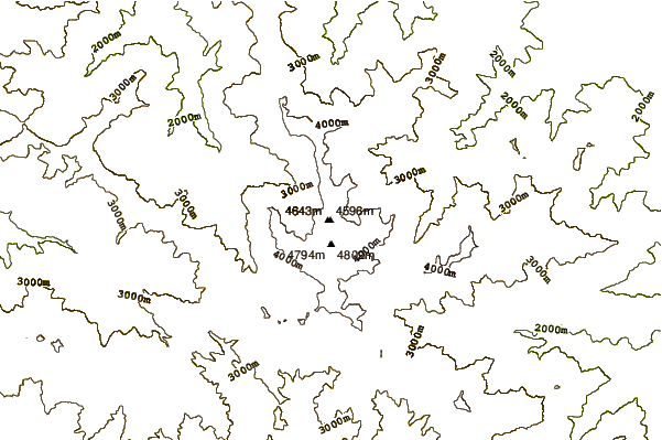 Mountain peaks around تخت سلیمان