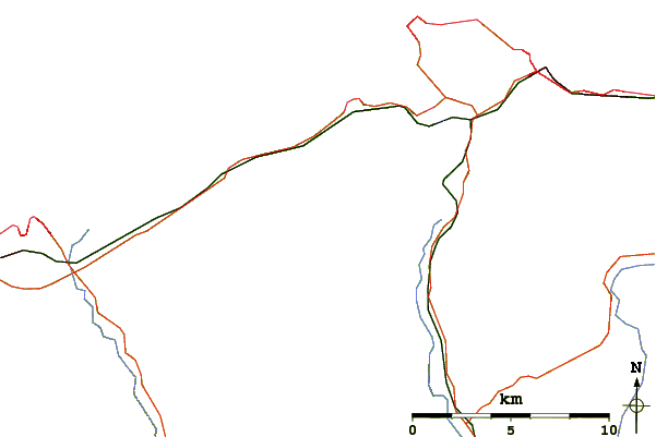 Roads and rivers around Tal y Fan