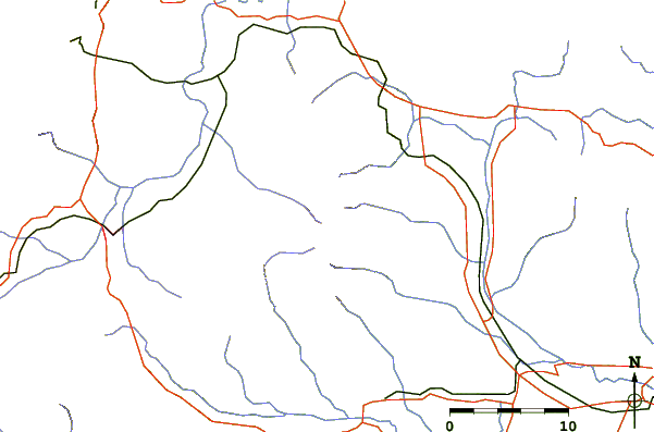 Roads and rivers around Talagabodas