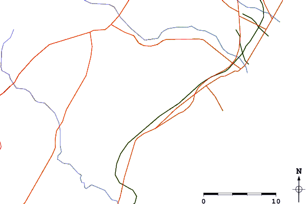 Roads and rivers around Talaies d'Alcalà