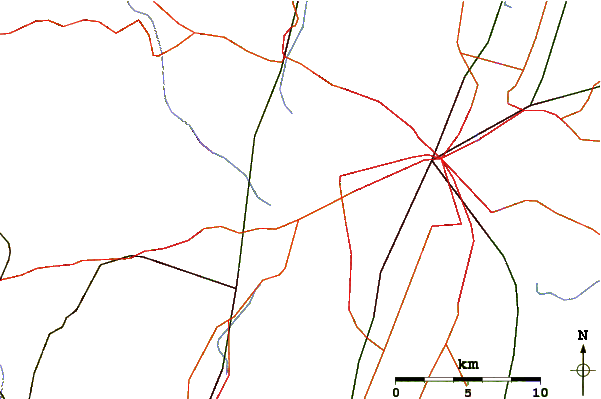 Roads and rivers around Talcott Mountain