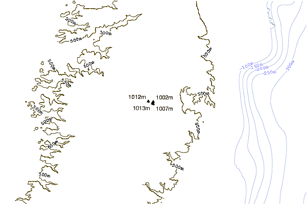 Mountain peaks around Tall Asur